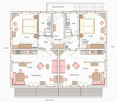 Grundriss der Unterkunft Gästehaus Johanna