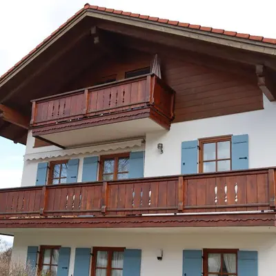 Ein Balkon oder eine Terrasse in der Unterkunft FeWo Bader