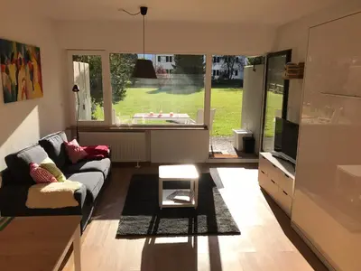 Ein Sitzbereich in der Unterkunft Central Garden-Mountain Apartment