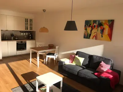 Küche/Küchenzeile in der Unterkunft Central Garden-Mountain Apartment