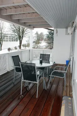 Ein Balkon oder eine Terrasse in der Unterkunft Ferienwohnung Geyer