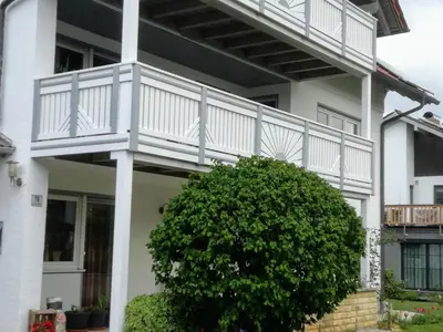 Ein Balkon oder eine Terrasse in der Unterkunft Ferienwohnung Geyer