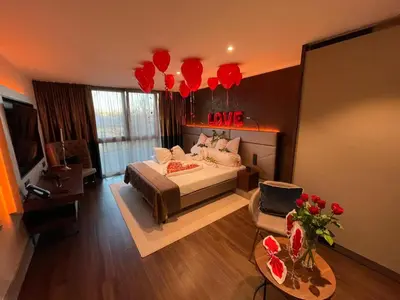 Ein Bett oder Betten in einem Zimmer der Unterkunft Innspire Hotel