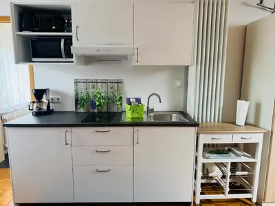 Küche/Küchenzeile in der Unterkunft Ferienwohnungen Bachblick
