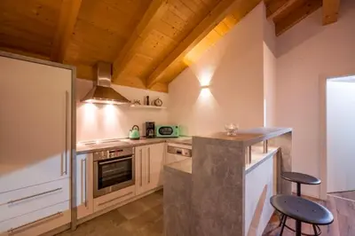 Küche/Küchenzeile in der Unterkunft Ferienwohnung Hofmann