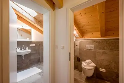 Ein Badezimmer in der Unterkunft Ferienwohnung Hofmann