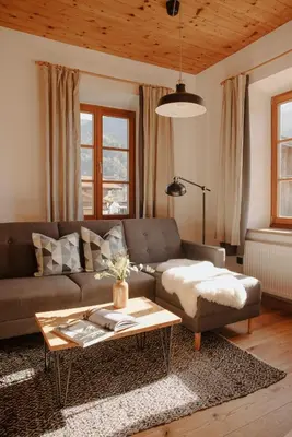 Ein Sitzbereich in der Unterkunft Staudingerhof