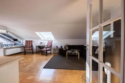 Ein Sitzbereich in der Unterkunft Bergzeit