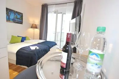 Ein Bett oder Betten in einem Zimmer der Unterkunft Aparthotel my room - Messe Munich