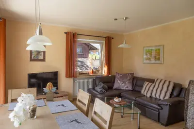 Ein Sitzbereich in der Unterkunft Apartment Sophia