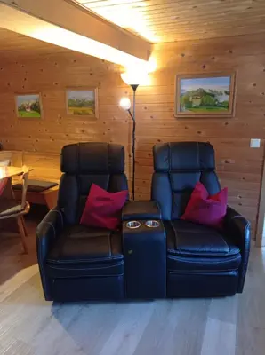 Ein Sitzbereich in der Unterkunft Greinhof