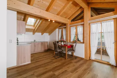 Küche/Küchenzeile in der Unterkunft Haus am Kramer