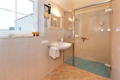 Ein Badezimmer in der Unterkunft Stadler-Hof