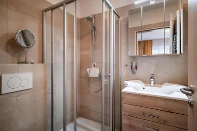 Ein Badezimmer in der Unterkunft Frühstückspension Lavendel