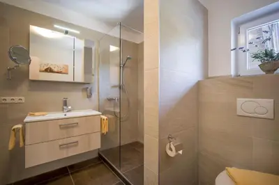 Ein Badezimmer in der Unterkunft Frühstückspension Lavendel