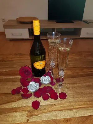 Getränke in der Unterkunft Romantik Ferienwohnung am Tor zum Allgäu