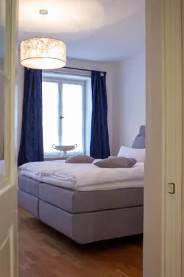 Ein Bett oder Betten in einem Zimmer der Unterkunft Bad Tölz Mittendrin