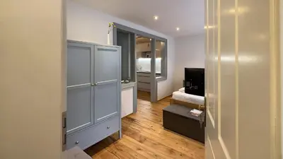 Ein Bett oder Betten in einem Zimmer der Unterkunft Bad Tölz Mittendrin