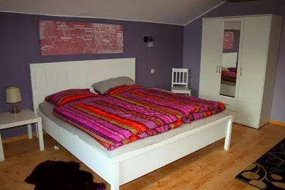 Ein Bett oder Betten in einem Zimmer der Unterkunft Florentiner Haus