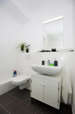 Ein Badezimmer in der Unterkunft My room serviced apartment-Messe