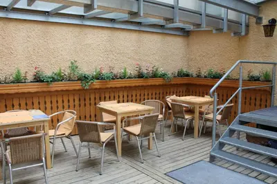 Ein Balkon oder eine Terrasse in der Unterkunft Hotel Atlanta