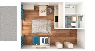 Grundriss der Unterkunft Amper Art Boardinghouse