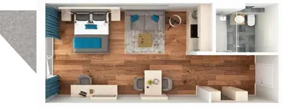 Küche/Küchenzeile in der Unterkunft Amper Art Boardinghouse