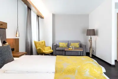 Ein Bett oder Betten in einem Zimmer der Unterkunft Pöltnerhof