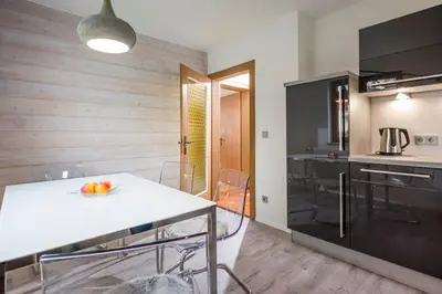 Küche/Küchenzeile in der Unterkunft Ferienwohnung Böck