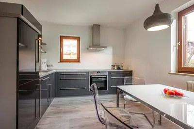 Küche/Küchenzeile in der Unterkunft Ferienwohnung Böck
