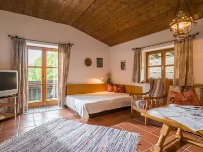 Ein Bett oder Betten in einem Zimmer der Unterkunft Ferienwohnung Danner