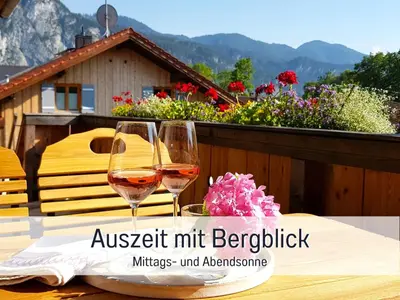 Ein allgemeiner Bergblick oder ein Berglick von der Ferienwohnung aus