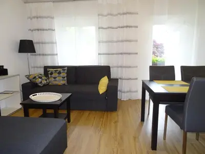 Ein Sitzbereich in der Unterkunft Ferienwohnung Litterscheid