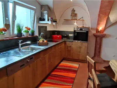 Küche/Küchenzeile in der Unterkunft Ferienwohnungen Anni im Paradies