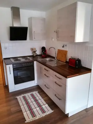 Küche/Küchenzeile in der Unterkunft Ferienwohnung Gärtner