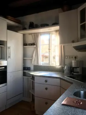 Küche/Küchenzeile in der Unterkunft Schatzl Hütte