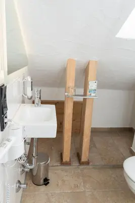 Ein Badezimmer in der Unterkunft Die Bruckmühle