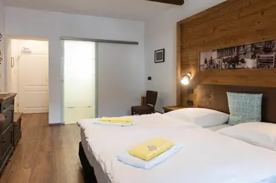 Ein Bett oder Betten in einem Zimmer der Unterkunft Die Bruckmühle