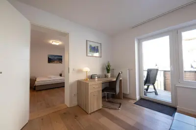 Ein Bett oder Betten in einem Zimmer der Unterkunft Weitblick