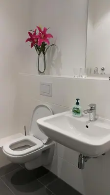 Ein Badezimmer in der Unterkunft Myroom Business Apartment Nähe Messe München