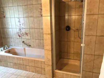 Ein Badezimmer in der Unterkunft Gemütliches Gästehaus!