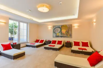 Ein Sitzbereich in der Unterkunft Abasto Hotel & Spa Maisach
