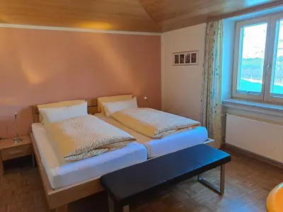 Ein Bett oder Betten in einem Zimmer der Unterkunft Ferienwohnung Hörnle