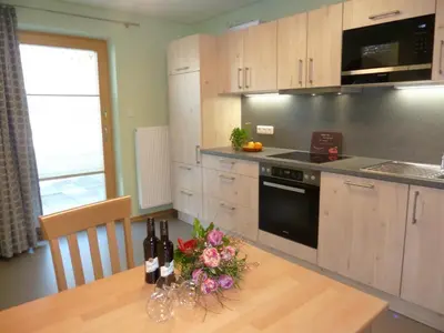 Küche/Küchenzeile in der Unterkunft Ferienwohnung Hörnle
