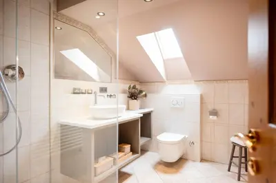 Ein Badezimmer in der Unterkunft Landhaus Christl am See