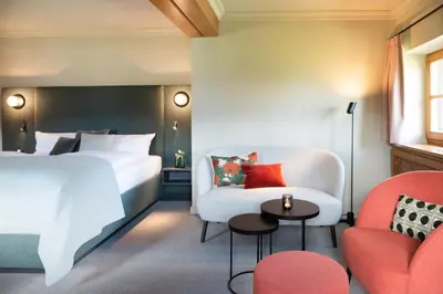 Ein Bett oder Betten in einem Zimmer der Unterkunft Landhaus Christl am See