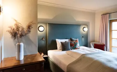 Ein Bett oder Betten in einem Zimmer der Unterkunft Landhaus Christl am See