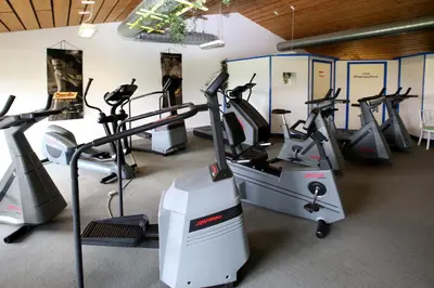 Das Fitnesscenter und/oder die Fitnesseinrichtungen in der Unterkunft Spirklhof