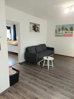 Ein Sitzbereich in der Unterkunft Lech Appartement
