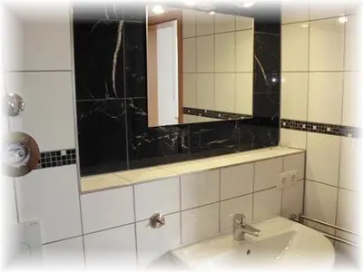 Ein Badezimmer in der Unterkunft Gästehaus Hubertus Bad Aibling